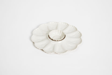 Mother Of Pearl Oyster Plate Dozen Natural White