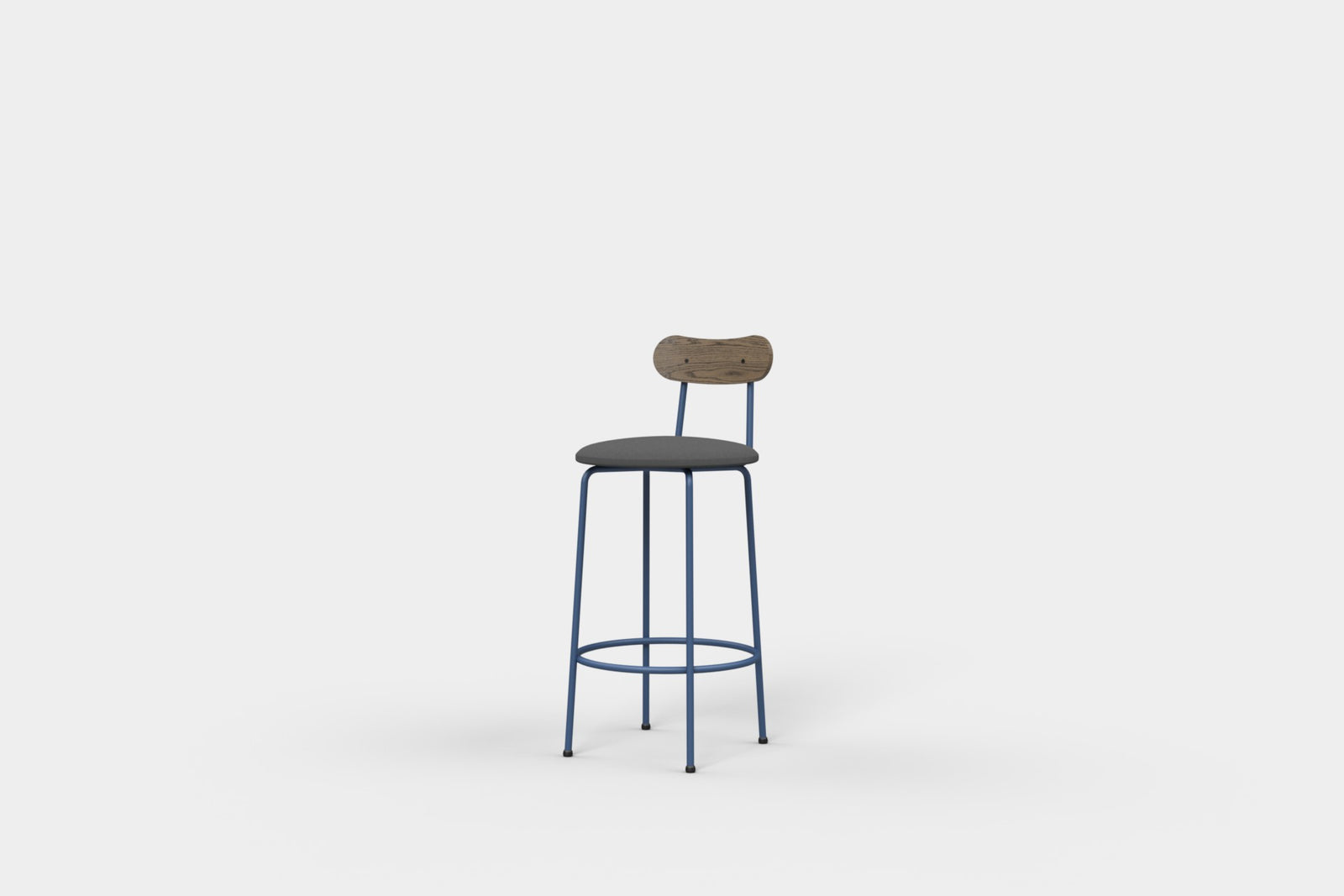 Ex-display - Kai Bar Stool Low Upholstered Slate