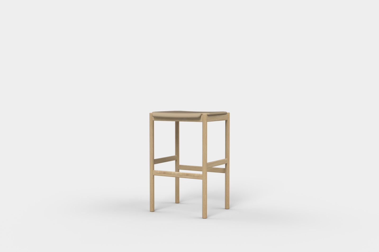 Ex-display - Gus Bar Stool High Upholstered Lichen