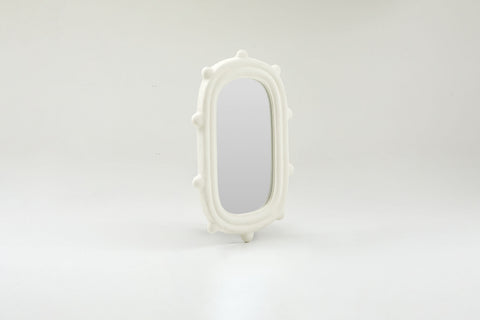 Hattie Oval Mirror White