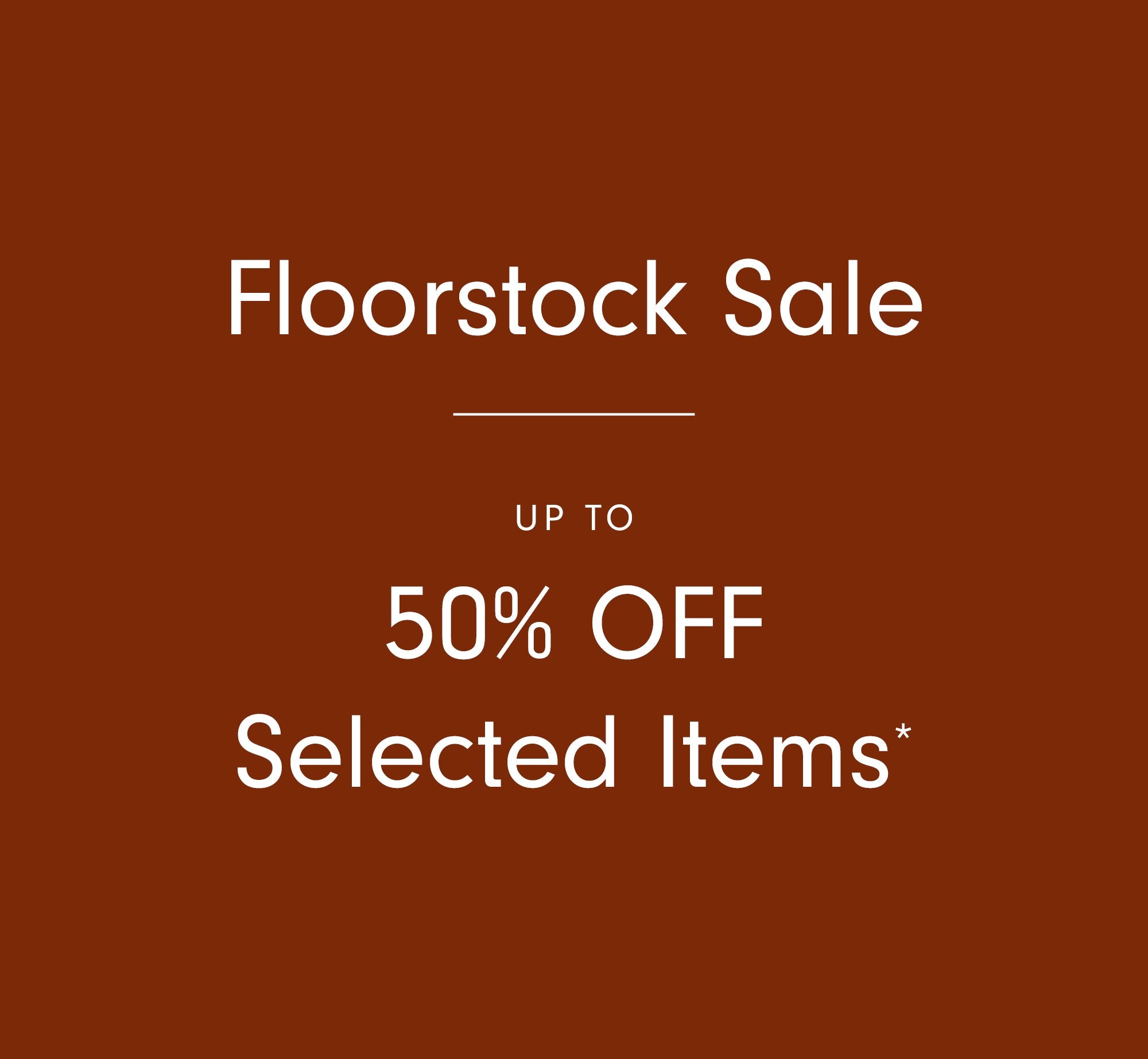 Floorstock Sale