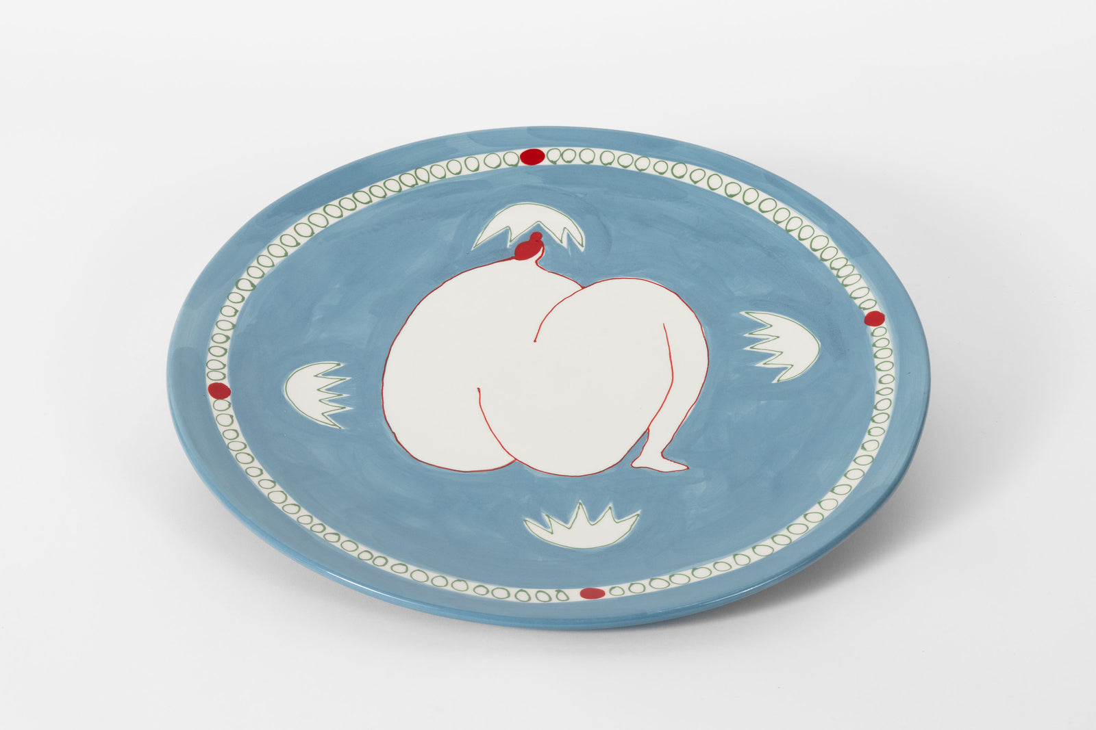 Woman Sitting Fruit Platter Cornflower