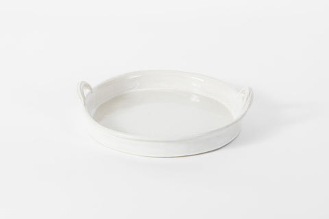 Piped Handle Tray White Gloss
