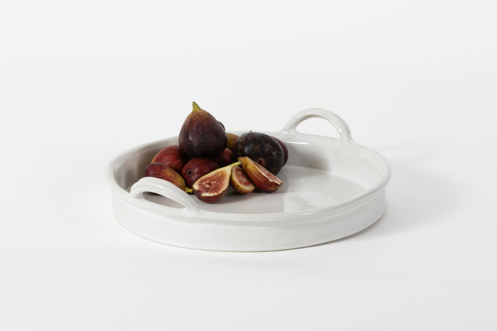 Piped Handle Tray White Gloss