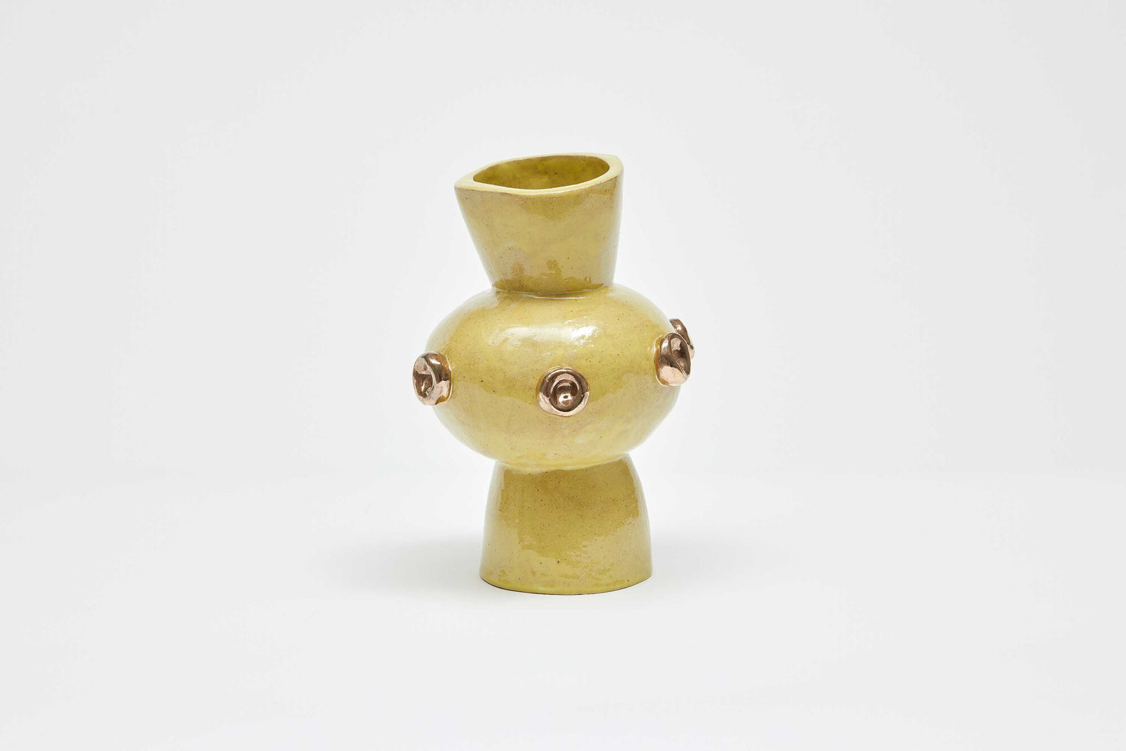 Buttons On Yellow Vase