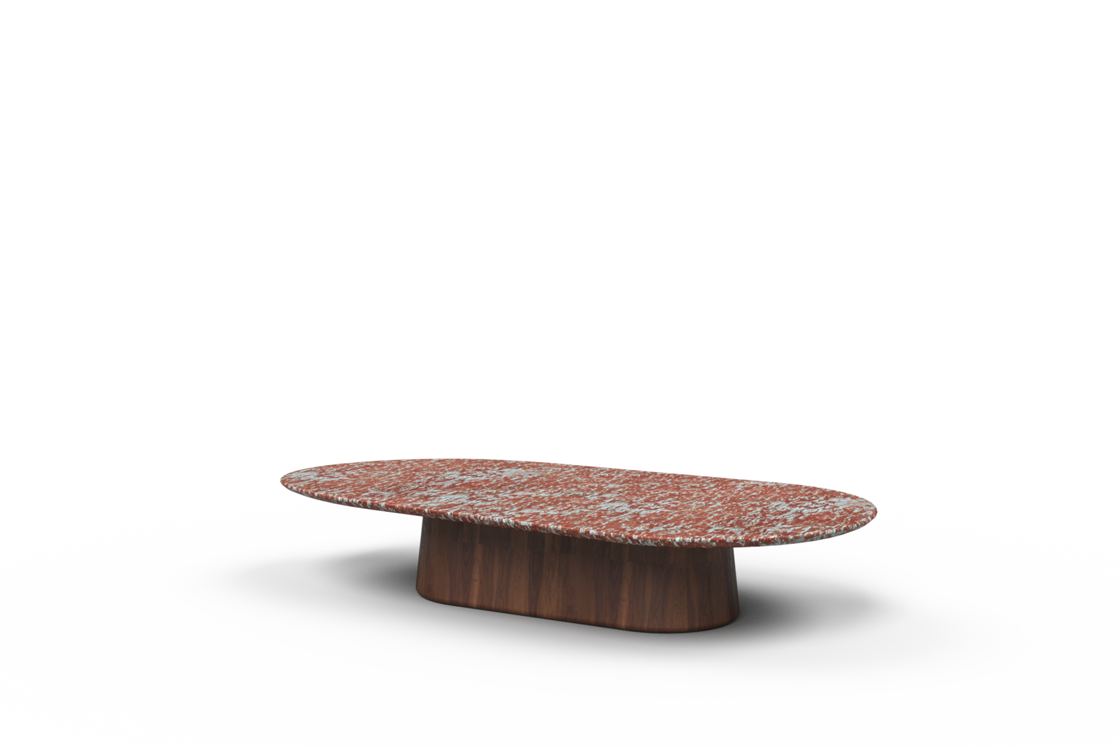 Rhys Stone Top Low Coffee Table Rosso Francia