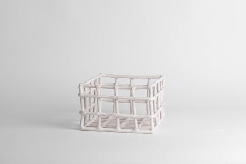 Ceramic Crate Medium Crate 17 x 27cm White