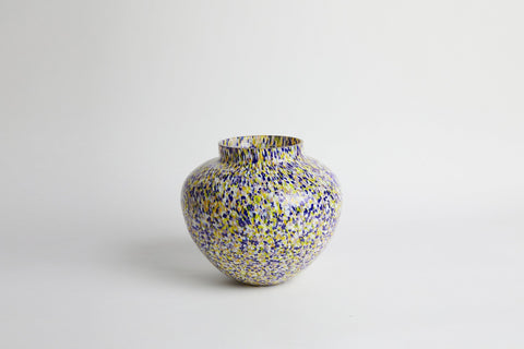 Macchia Olla Vase Vase 30dia x 26cm Yellow & Blue