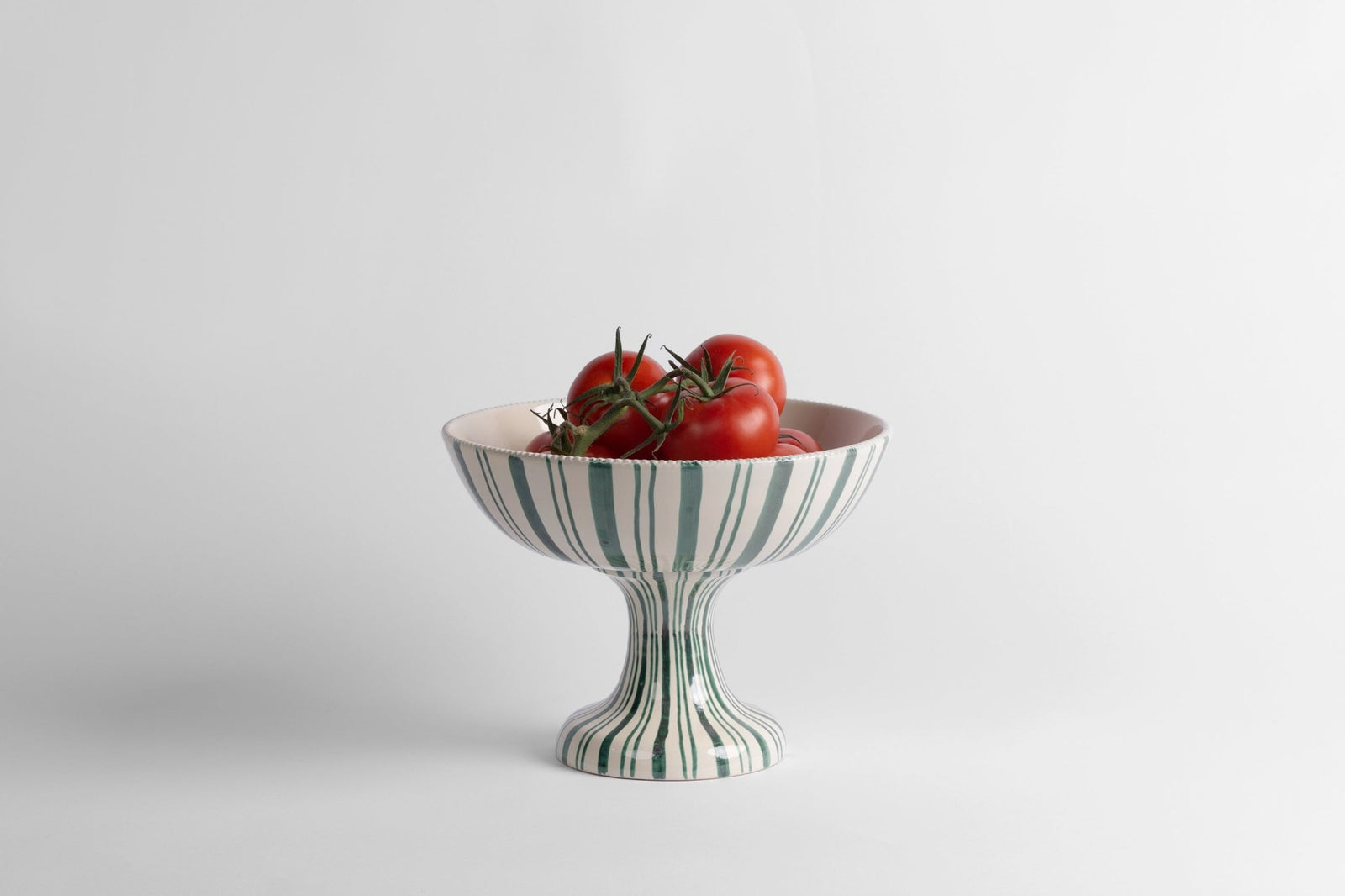 Ribbed Edge Fruit Bowl Green Stripe | Jardan | Homeware